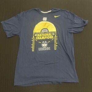 Nike UConn Huskies 2014 NCAA Women's Basketball National Champions Shirt Navy L